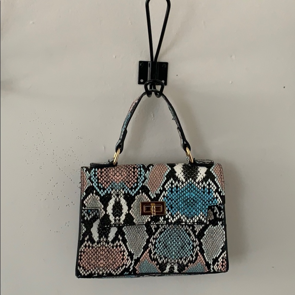 Snake print mini purse